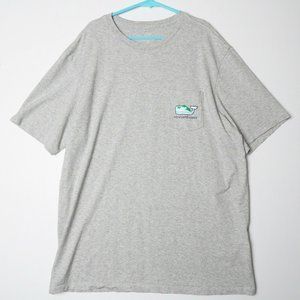 Vineyard Vines Adult L Gray T-shirt Short Sleeve With Pocket